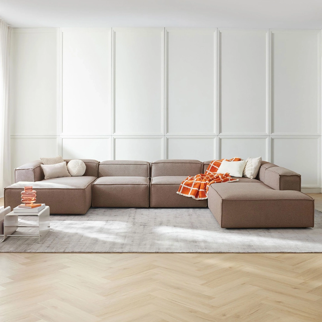 Lego Çift Uzanmalı U Modüler Köşe Koltuk Takımı